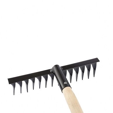 Грабли стальные, 300х1300 мм, 14 витых зубьев, деревянный черенок (61769) СИБРТЕХ