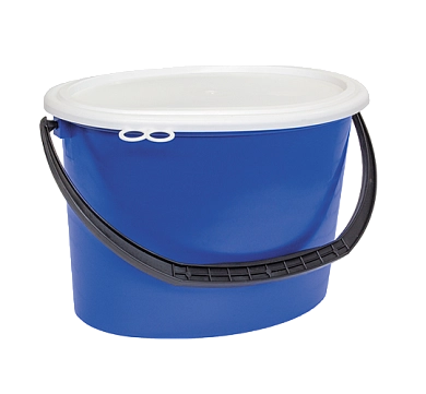 Ведро пластмассовое овальное 10л с крышкой БЗПИ
