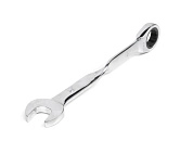 Ключ комбинированный с трещ., удлиненный, 21х21мм, с изог/рук., хром.покр. (121246) HORTZ