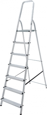 Лестница-стремянка алюм., серия NV1110 (7 ступ. 148/221 см, 5.4 кг) (1110107) Новая высота