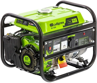 Генератор бензиновый БС-1200, 1 кВт, 230 В, 4-х такт., 5,5 л, ручной стартер Сибртех