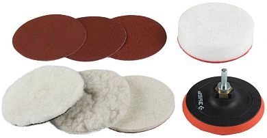 Набор "ЭКСПЕРТ" насадки полировальные для дрели/УШМ, 115мм, 7шт (3591-115-H7) ЗУБР