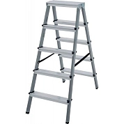 Лестница-стремянка стальная двухсторон. алюм/ступ NV1140 (5 ступ. 109/118см, 5.5кг) Новая Высота