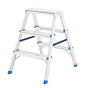 Лестница-стремянка алюмин. двустор., 3 ступ, 640мм, слож.710х440х160мм, (97923) СИБРТЕХ