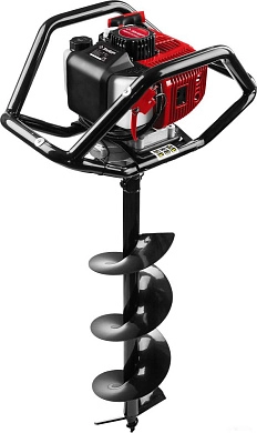 Мотобур (бензобур) со шнеком, d=60-250 мм, 52 см3, 2 оператора (МБ2-250 Н) ЗУБР