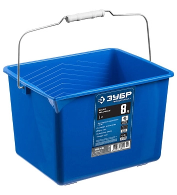 Ведро малярное пластмассовое, 8 л, высокопрочное, (0609-08_z02) ЗУБР