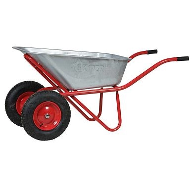 Тачка строительная 120 л (2 пневмоколеса с подшипн. ось 20/80мм Г.п. до 300кг)