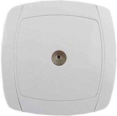 Розетка "CITY LIGHT" телевизионная одинарная в сборе, цвет белый (SV-54215-W) СВЕТОЗАР