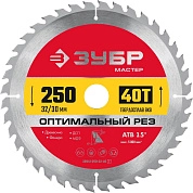 Диск по дереву пильный 40Т, 250х32/30мм, Оптимальный рез (36912-250-32-40_z01) ЗУБР