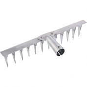 Грабли, нержавеющая сталь, 340 мм, 14 витых зубьев, без черенка (61759) СИБРТЕХ