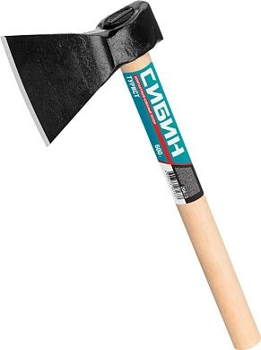 Топор кованый с округлым лезвиями 600/800г, 390мм Турист (20673) СИБИН