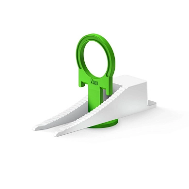 Набор СВП (система выравнив. плитки): зажимы 2.0мм (50шт.), клинья (50шт.) "КОЛЬЦО" (33832-H50) ЗУБР