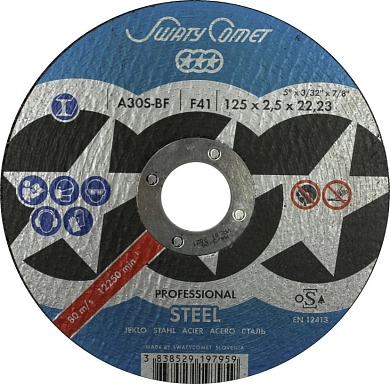 Круг отрезной 125х2.5х22.23 мм для металла (382862) SWATYCOMET