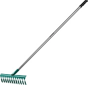 Грабли сад,12Витых зубцов, углерод сталь, алюмин черенок,380х95х1500мм, PR-12T ALU (39585) GRINDA