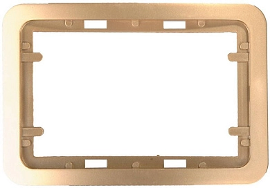 Панель СВЕТОЗАР "ГАММА" накладная для двойных розеток, цвет золотой металлик, 1 гнездо