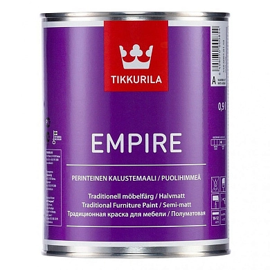 Краска алкидная TIKKURILA Empire белая, БАЗА А 0.9 л