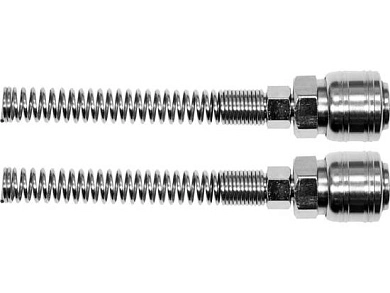 Соединение быстросъемное с клапаном на шланг 5x8мм (2шт.)(YT-24100) YATO