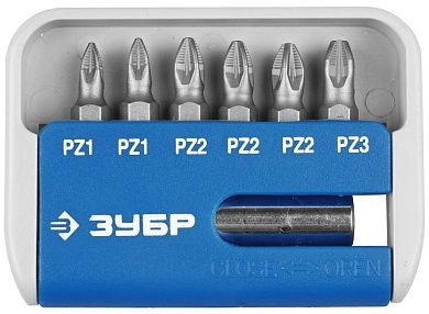 Набор бит с магнитным адаптером, 7пр. (26042-H7) ЗУБР