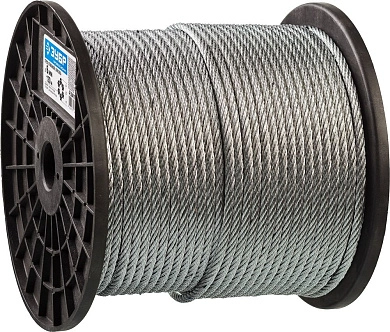 Трос стальной, оцинк., DIN 3055, d=6 мм, L=120 м, Профессионал (4-304110-06) ЗУБР
