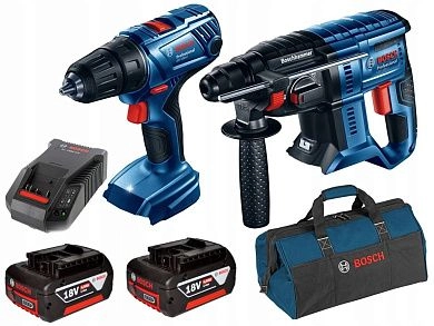 Набор инструмента аккум. GBH 180-LI + GSR 180 / 2х4,0 Ач  (0 601 9F8 102) BOSCH