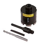 Коронка алмазная сегментная (подрозетник) 72мм, SDS-plus/М16 (водян. св.)(GC787) TRIO-DIAMOND