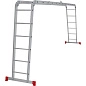 Лестница-трансформер алюм. шарнирная NV2320 (4х6 ступ. 316/642см, 16.5кг) Новая Высота фото9