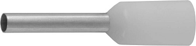 Наконечник СВЕТОЗАР штыревой, изолированный, для многожильного кабеля, белый, 0,75 мм2, 25шт