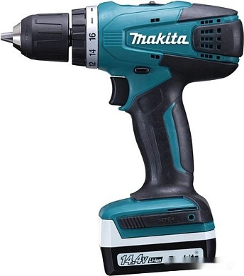 Дрель-шуруповерт аккум. DF 347 DWLE + фонарь (14.4 В, 2 акк. х 1.5 А/ч Li-Ion, 30 Нм, чем.) MAKITA