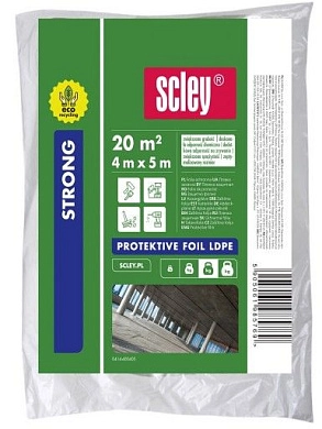 Пленка укрывочная малярная, вторичная 4х5м, 40 мкм, LDPE (0414-400405) HARDY
