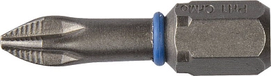 Бита PH1 L=25мм, торсионная, кованая, 2шт. (26011-1-25-2) ЗУБР