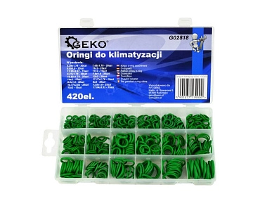 Кольца уплотнительные резиновые для кондиционера, 420пр. (G02818) GEKO