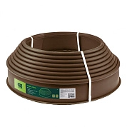 Бордюр "Ленточный", 10х1000 см, полиэтиленовый, коричневый (64551) СИБРТЕХ