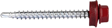 Саморез кровельный для дер. обр. Ø 50x4.8мм RAL 3005 красный 250шт. (4-300315-48-050-3005) ЗУБР