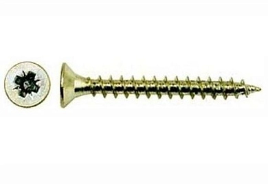 Саморез универсальный 3,5х16 мм (стандарт. шаг, желтый цинк контейнер пласт. 500 шт.)