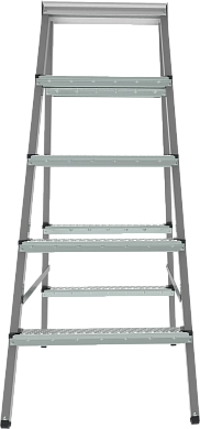 Лестница-стремянка стальная двухсторон. NV1160 (6 ступ. 132см, 8.7кг) Новая Высота