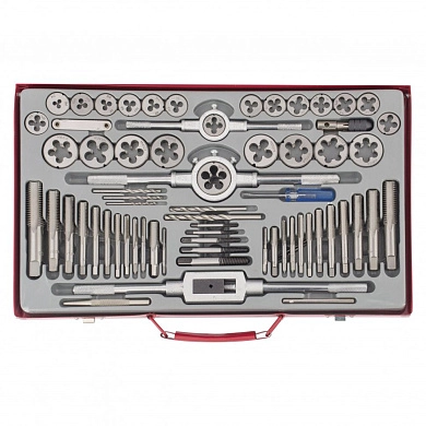 Набор метчиков и плашек М2-М20, 65пр., 9ХС (773065) Matrix