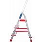 Лестница-стремянка алюм. индустриальная с рифл. ступ. NV5110 (3 ступ. 59/125см 3.2кг) Новая высота фото2