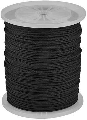 Шнур ЗУБР полиамидный, плетеный, повышенной нагрузки, без сердечника, черный, d 5, катушка 700м