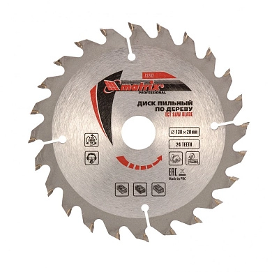 Диск пильный 130х16/20х24T по дереву (73202) MATRIX