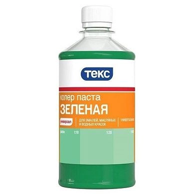 Паста колеровочная универсальная, ТЕКС, №14 зеленая 0.1 л