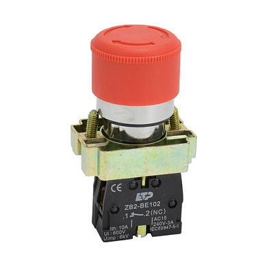 Кнопка LAY5-ВS442 красная (гриб с фиксацией) 14105 ETP