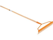 Грабли металлические 16 зубые с деревянным черенком 130см (35759) FLO