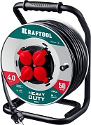 Удлинитель силовой на катушке КГ 3х2.5 50м 4000Вт IP44, HEAVY DUTY(55086-50_z01) KRAFTOOL