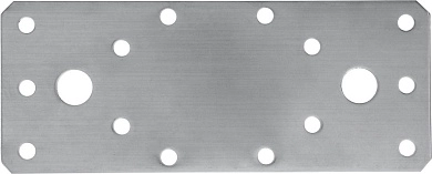 Пластина крепежная нержавеющая НКП-2.0 140х55х2мм, Профессионал (310636-140) ЗУБР