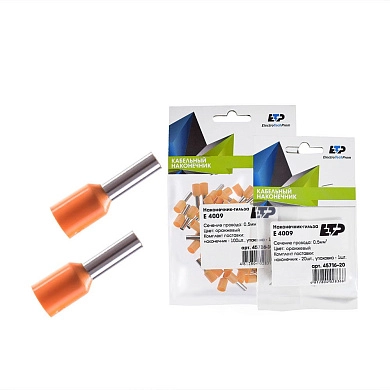 Наконечник штыревой втулочный изолированный НШвИ 4009 4мм2 (уп/100шт) 45716-100 ETP