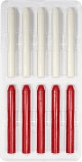Набор восковых стержней 10х85 мм, 10шт. (5 красных + 5 белых)(09207) VOREL