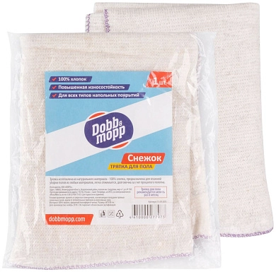 Тряпка для пола "Снежок" из белого хлопка, 600х800 мм (F_68551) Dobb&Mopp