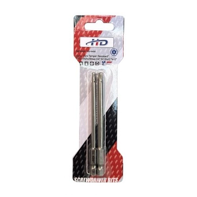Биты "Torx Tamper Resistant" TR10+TR25х100мм 1/4" S2 (2шт) (HD-0490) H-D