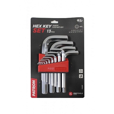 Набор ключей шестигранных 2-19мм, 13пр. (P-5137) PATRON