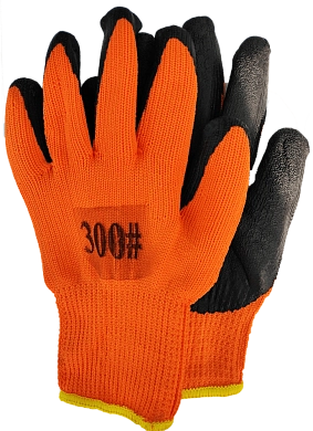 Перчатки акриловые с ворсом 10 класс с рефленым латексным покрытием ЗИМА